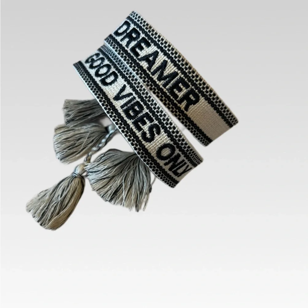 Stylish Gray and Black Tassel Headbands